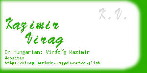 kazimir virag business card